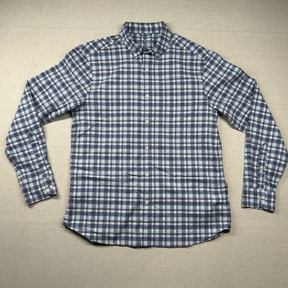 Vineyard Vines Shirt Mens Medium Oxford On The Go‎ Performance OTG Nylon Plaid - Picture 1 of 9